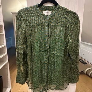 Green Patterned Women's Top